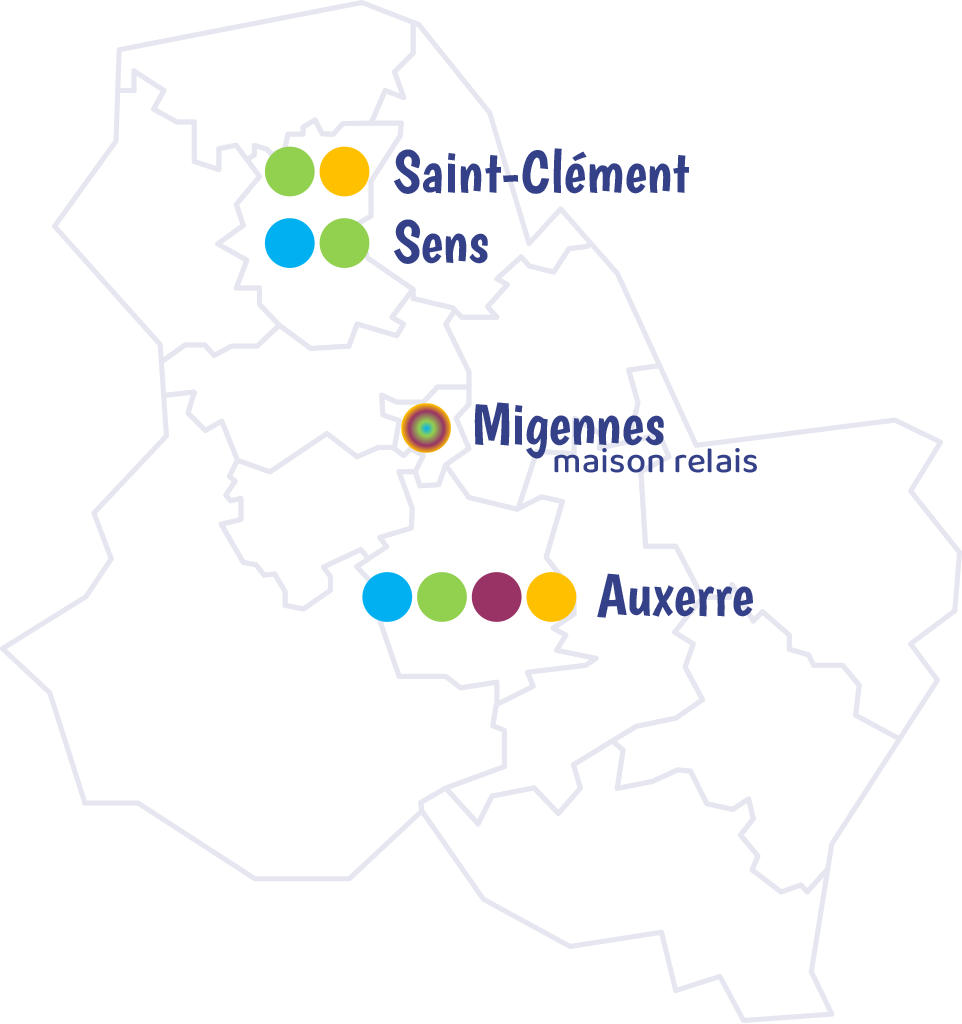 Carte de l'Yonne du réseau CPEY - CPEY